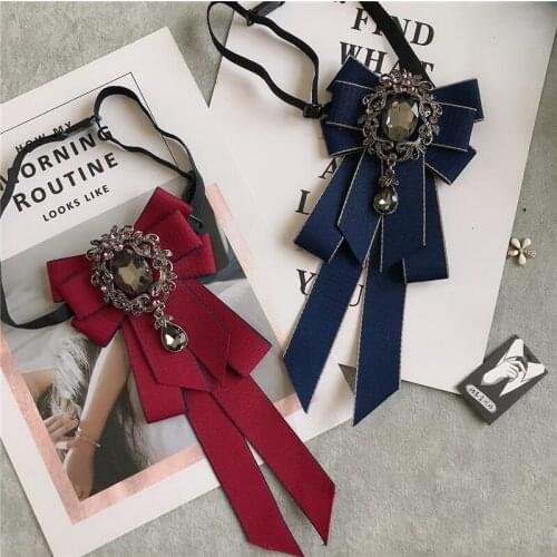 New Free Shipping casual male female 2020 women retro British college style bow tie collar flower unisex shirt accessories