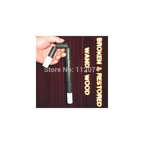 Broken and Restored Wand (Wood) Collapses Wand to Straight Magic Tricks Stage Magia IIlusion Gimmick Props Accessaries Magicia