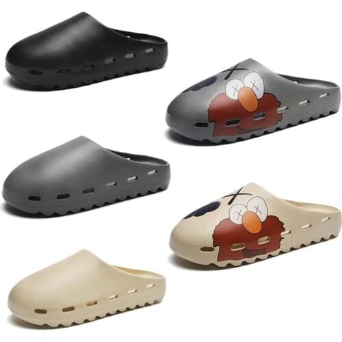 Garden Thick Sole Shoes Men Breathable Indoor Sandals Platform Women Shlippers Anti-slip Toe Cap Beach Shoes Versatile Soft Sole