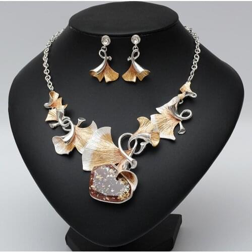 Vintage Statement Jewelry Sets Bohemian Bib Necklace Earrings Prom Party Wedding Costume Accessories Christmas Gifts for Women