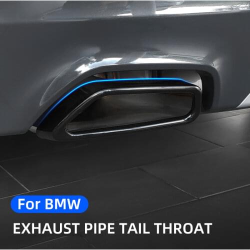 1Pair Stainless Steel Rear Exhaust Muffler Cover Tail Throat Trim for BMW G20 G28 G30 G38 G01 G02 G05 G06 G07 G32 Car Styling