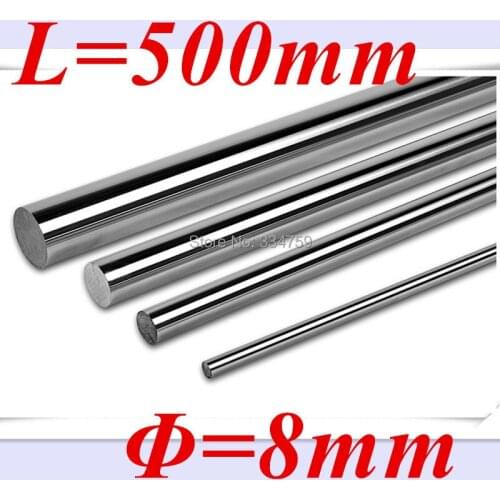 10 pcs linear rail 8mm 500mm linear shaft chromed precision hardened rod linear shaft cnc parts 3d printer parts