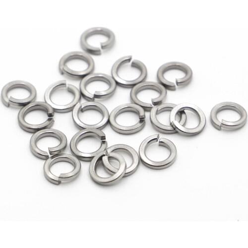 2-100PCS M1.6 M2 M2.5 M3 M3.5 M4 M5 M6 M8 M10 M12 M16 M24 GB93 A2 304 Stainless Steel Spring Split Lock Washer Elastic Gasket