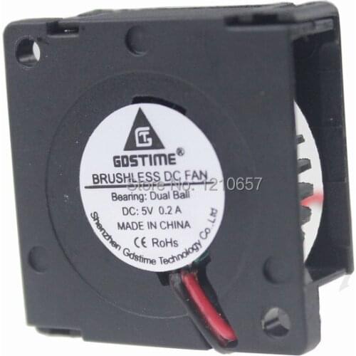 2PCS Gdstime DC 5V 2Pin 3cm 30mm x 10mm Ball Turbine Fan 3D Printer Small Cooling Hotend Blower