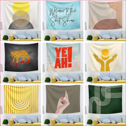 Abstract Wall Tapestries Gesture Language Tapestry Sunset Tapestry Hippie Watecolor Tapestry Wall Hanging For Redroom Livingroom