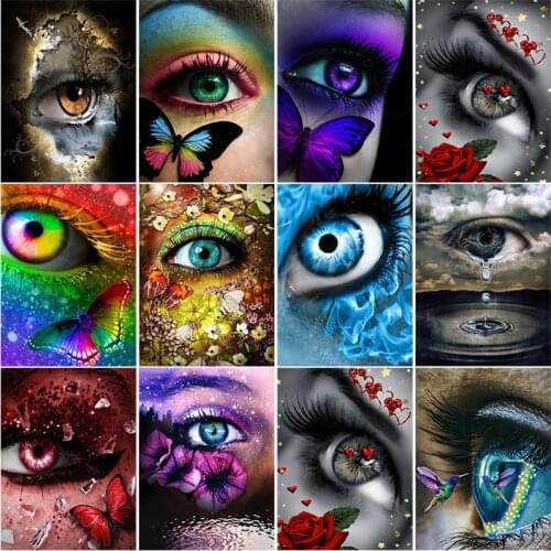 DIY 5D Eye Diamond Painting Full Square&Round Drill Kits Embroidery Nature Cross Stitch Set Resin Rhinestone Handmade Art Decor