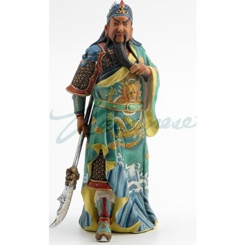 Antique crafts sculpture Wironi creative three - country celebrity standing guan yu statue crafts birthday gift home decoration