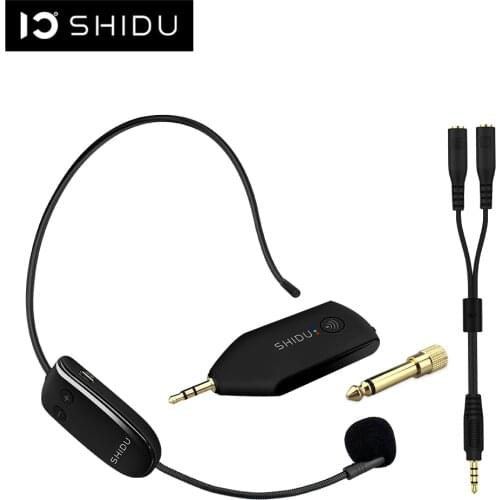 NEW SHIDU UHF Wireless Microphone Headset Handheld Mic System Portable 3.5/6.5mm Plug Receiver For Voice Amplifier Speakers U8