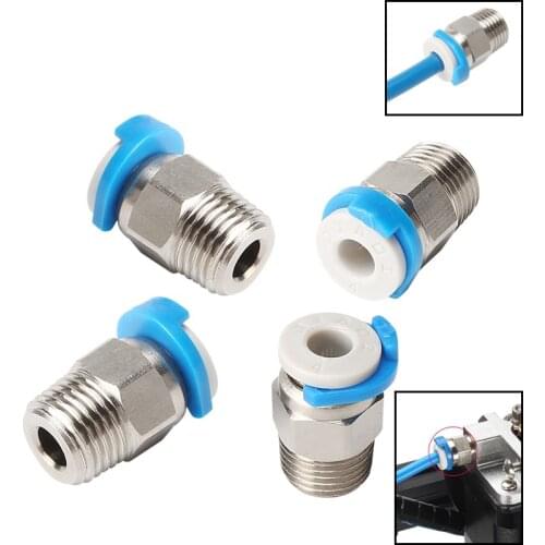 MEGA 10PCS 5PCS JP4-01 Fast Fittings V6 Thread M10 3D Printer Straight Air Pneumatic Connectors Stainless Steel Quick Joints