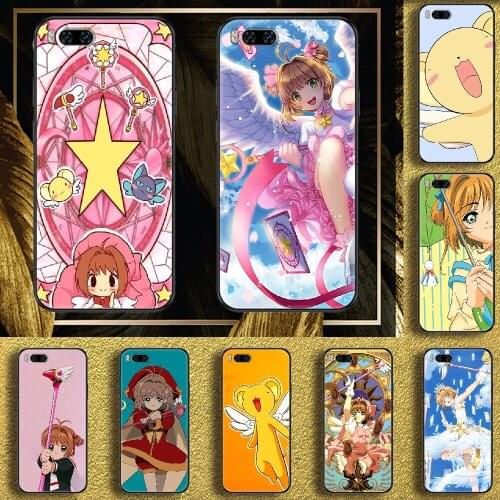 Magic Card Girl Captor Phone case For Xiaomi Mi Max Note 3 A2 A3 8 9 9T 10 Lite Pro Ultra black fashion hoesjes trend prime