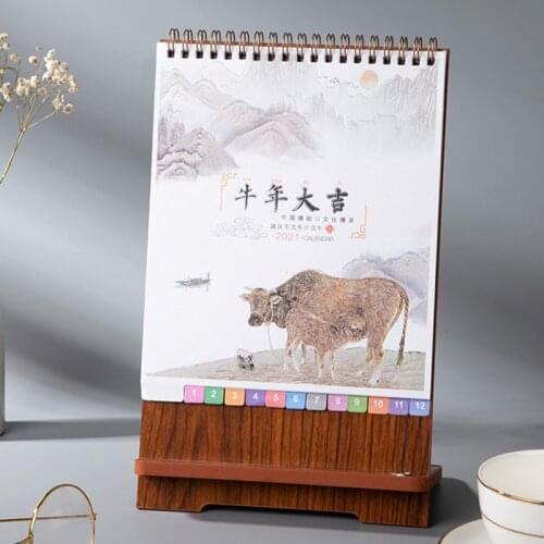 2021 Wooden Creatives Calendar Exquisite Desktop Desk Calendar JAN88