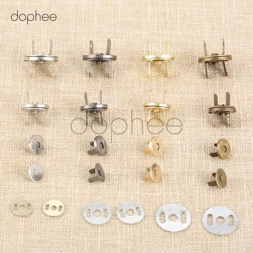 Dophee 10pcs 14mm 4 Colors Thin Magnetic Snaps Buttons Lady Bags Craft Bags Handbag Purse Wallet Accessories Bags