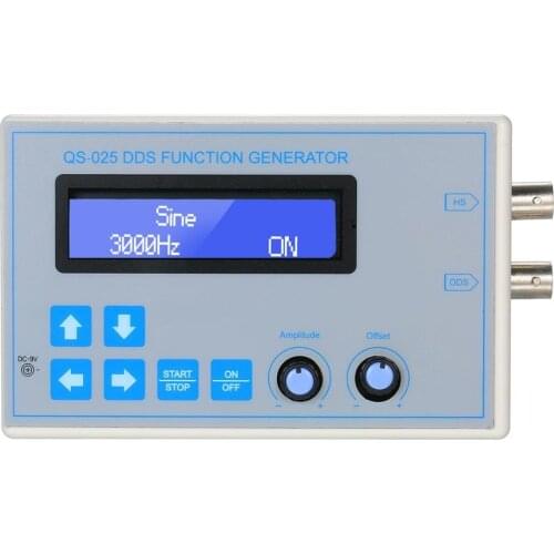 DC9V 1Hz-65534Hz DDS Function Signal Generator Sine Square Triangle Sawtooth Low Frequency LCD Display USB Cable
