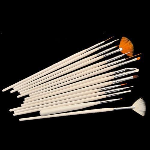 Hot 15 Pcs Professional Nail Art Design Painting Drawing Pen Brush Set Nail DIY Tool Nail Brushes