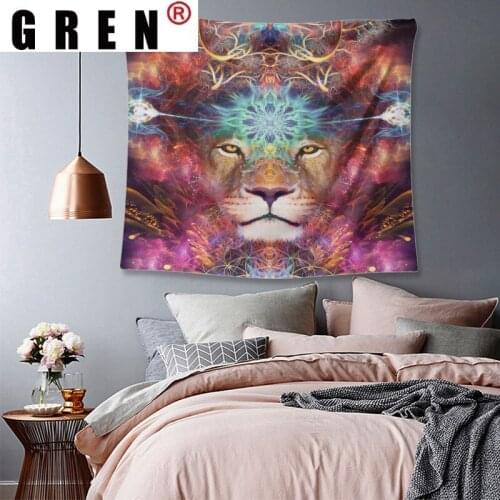 GREN Psychedelic Abstract Tapestry Wall Hanging Carpet Beach Towel Background Cloth Blanket Mats Art Bedroom Dorm Home Decor