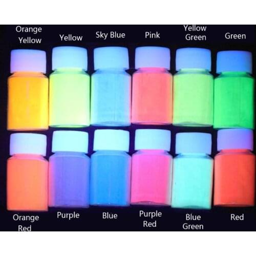 12 Color Resin Colour Pigment Mica Powder Glow In The Dark Epoxy Resin Dye Luminous Colorant Pigment Dye for DIY Nail Art,Acryl