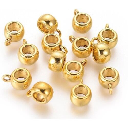 Round Beads Connector Aperture 2mm Tibetan Silver Alloy Pendant about 700 PCs/Bag earring charms earring making supplies