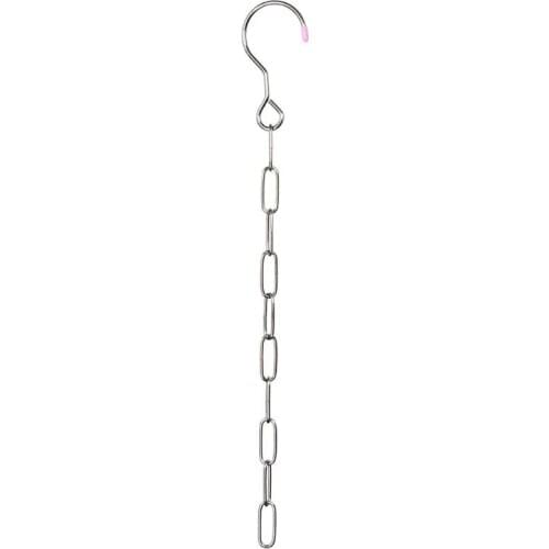 Stainless Steel Clothes Market Shop Display Hanging Chain Hooks With Ring Hanger Household Tools