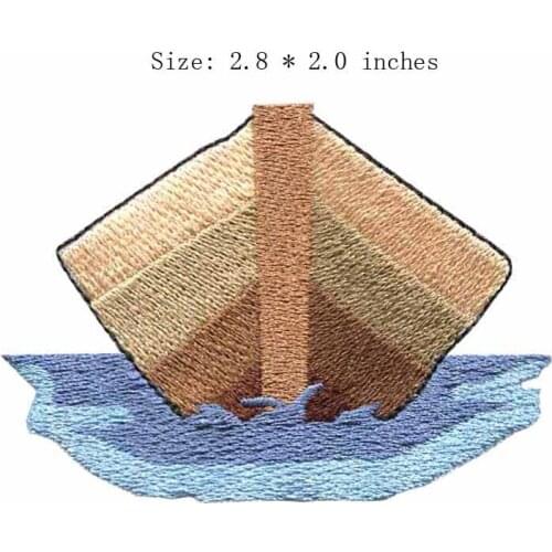 The sailing boat 2.8"wide embroidery patch for the ocean/water/go ahead