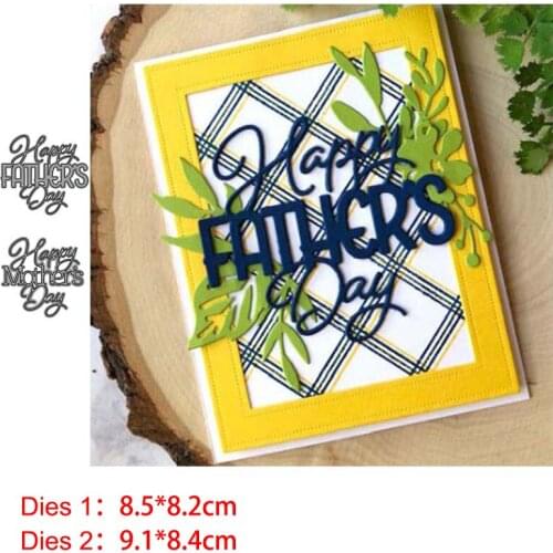 Happy Mothers Day Happy Fathers Day Metal Cutting Dies DIY Scrapbooking Paper Photo Album Crafts Mould Cards Punch Stencils