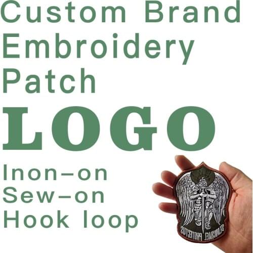 Custom Embroidery/PVC Velcros Patches iron-on Military Tags with your own logo design personalized team club school logo Badge