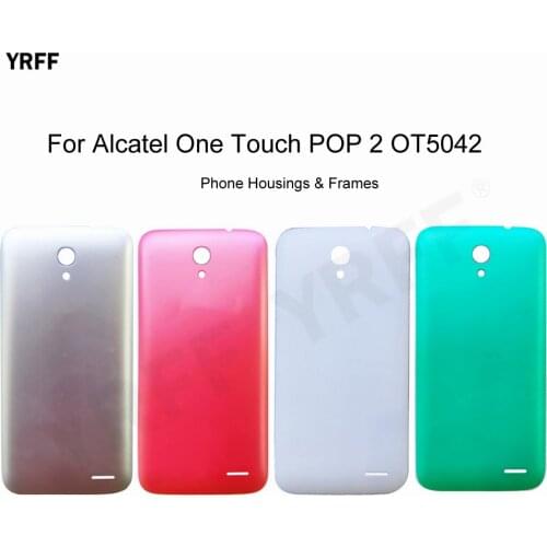 New Phone Housings Frames For Alcatel One Touch POP 2 5042D OT5042 5042 Battery Back Cover Door Housing Plastic Case