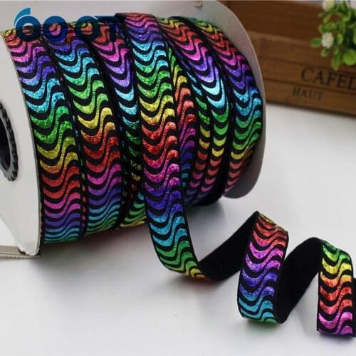 OOOT BAORJCT,1762822, 5/8'' 16MM Bronzing elasticity Ribbon , 10 yards DIY handmade hair accessories Material , free shipping