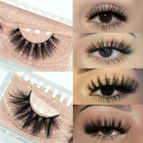 Wholesale Eyelashes Bulk Natural Long False Eyelashes Fluffy Wispy Faux 3D Mink Lashes Soft Thick Handmade Real Mink Eyelashes