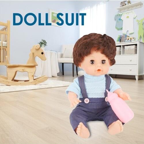 Lifelike Simulation Baby Toddler Toys Cute Playmate Drinking Vinyl Doll Set