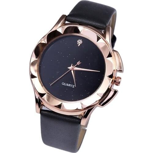 Wristwatch Clock Leather Strap alloy dial women ladies Fashion Watches