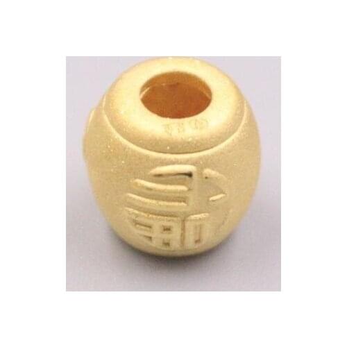 Gold Jewelry Girl Heart 3D Hard Gold Charms Fine Blessing Bead 999 Gold Pendant Lucky Bead Lucky Gift