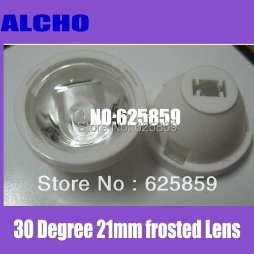 10PCS x 30 Degree 21mm frosted Lens For Cree XPE XPG XTE LED