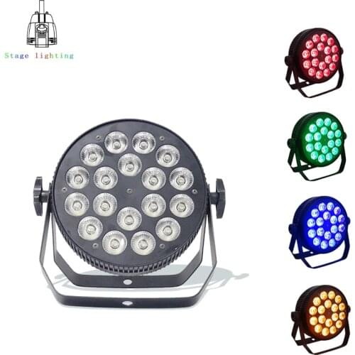 18x12W RGBW 4in1 RGBWA UV 6in1 Aluminum Led Par Light 18x18w Flat Par With DMX512 Control Stage Lighting DJ Disco Wedding Light