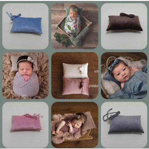 2 Pcs/Set Newborn Photography Props Baby Posing Pillow+Headband Kit Infants Photo Shooting Fotografi Accessories
