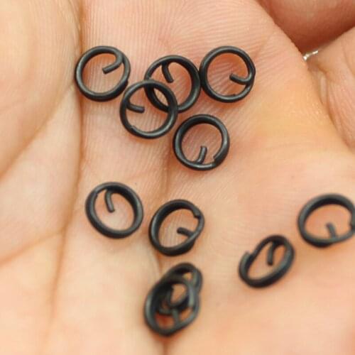 20PCS Carp Fishing Accessories Rig Rings Q Shaped Round Hair Rig Blow Back Rig Ring Quick Change Swivel Clips Micro Carp Fishing