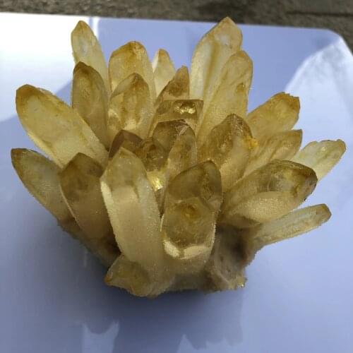 200g-800g Natural Yellow Ghost Phantom Quartz Crystal Cluster Healing Specimen home decoration office living room crystal decora