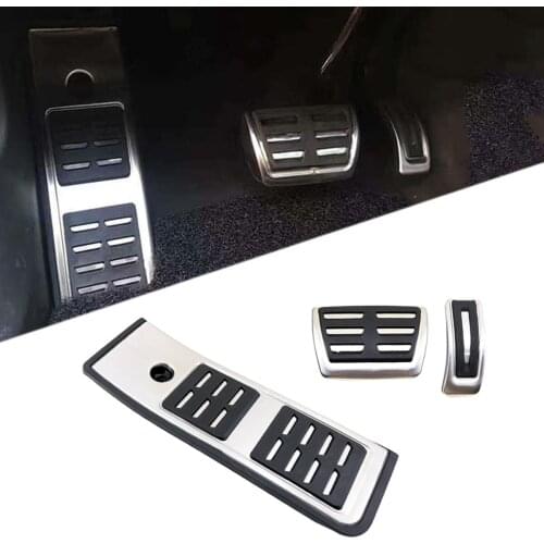 Car Pedal Accessories Cover Fit For Audi A4 B9 A5 2018 2019 2020 2021 Non-slip Foot Rest Accelerator Plate Gas Fuel Brake AT Pad