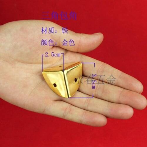 Antique corner flower bags wrap angle wrapping wine packing box hardware wine box corner furniture hardware wooden gift box