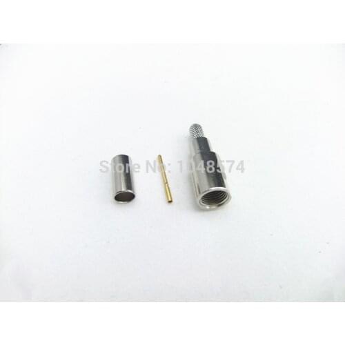 Free shipping straight FME male plug crimp Connector RG58