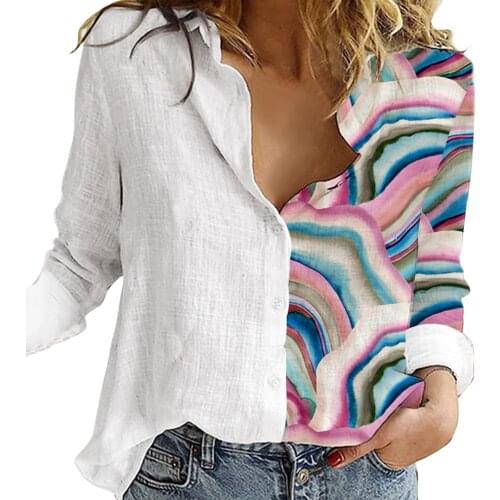 Floral Printed Button Women Blouses Casual Lapel Loose Girl Top Fashion Vintage Western Style Cotton Autumn Feminina Clothing