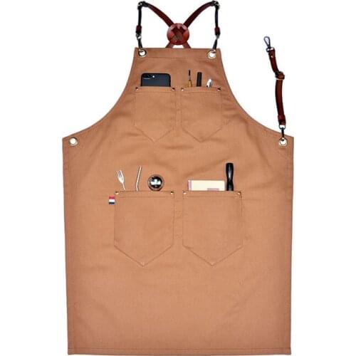 Color Cowboy Denim Apron Barista Barber Restaurant Waitress Work Floral Aprons