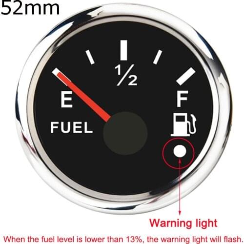Motorcycle Boat Car Fuel Sender Unit 0~190 ohm Fuel Level Gauge With Warning Light & Multi-plug socket for 9~32V