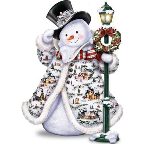DPF Snowman 5D Diy Diamond Painting Round Full Diamond Scenery Embroidery Cross Stitch Kit Mosic Home Decoration Gift