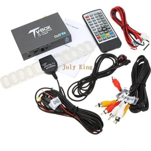DVB-T2 Car Digital HD TV Receiver, DVB-T Receiver Single Antenna TV Tuner Support 160KM/H, MPEG-1 / -2 / -4, H.264 Decoder