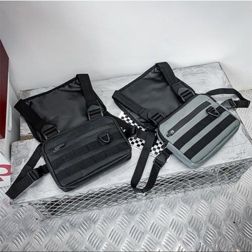 Functional Tactical Chest Bag for Women 2021 Fashion Bullet Hip Hop Shoulder Vest Streetwear Bag Waist Pack Unisex Chest Rig Bag