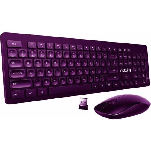 And Mute Mouse Combo, Ergonomic Water-Dropping Key Caps, Compatible for PC, Laptop, Desk Computer, Mac, Windows 7/8/10, Vista
