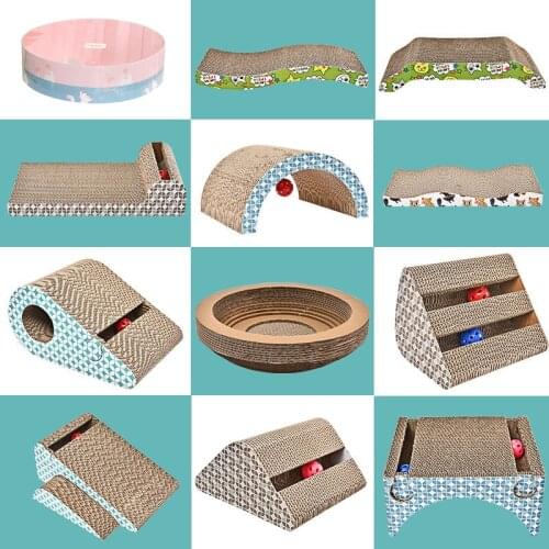 Cat Scratch Board Toy Pad Grinding Nails Interactive Protecting Furniture Cat Toy Corrugated Large Size Catw Scratcher Toys