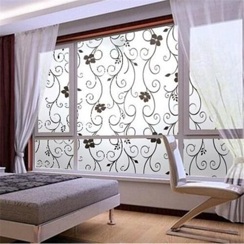 45cm*100cm Frosted Opaque Glass Window Film For Bedroom Home Decorative Film For Window Privacy Adhesive Glass Stickers