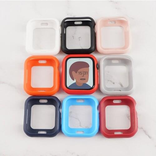 Candy Soft Silicone Case For Apple Watch 6 SE 5 4 3 2 1 42MM 38MM Cover Protection Shell For iWatch 4 5 6 3 2 40MM 44MM Bumper