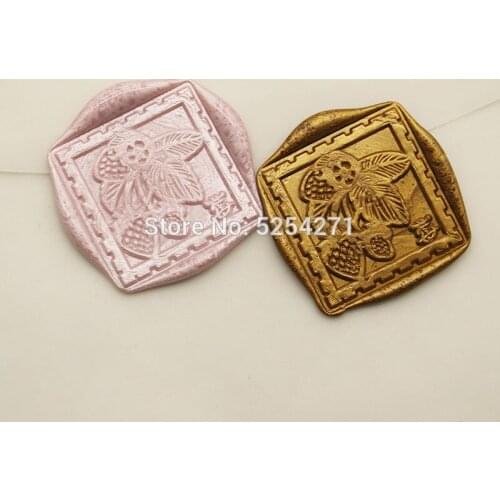 Wax Stamp Seal Strawberry Wax Seal Stamp Wedding invitation Seals-custom sealing wax stamp set- plants wax seal kit